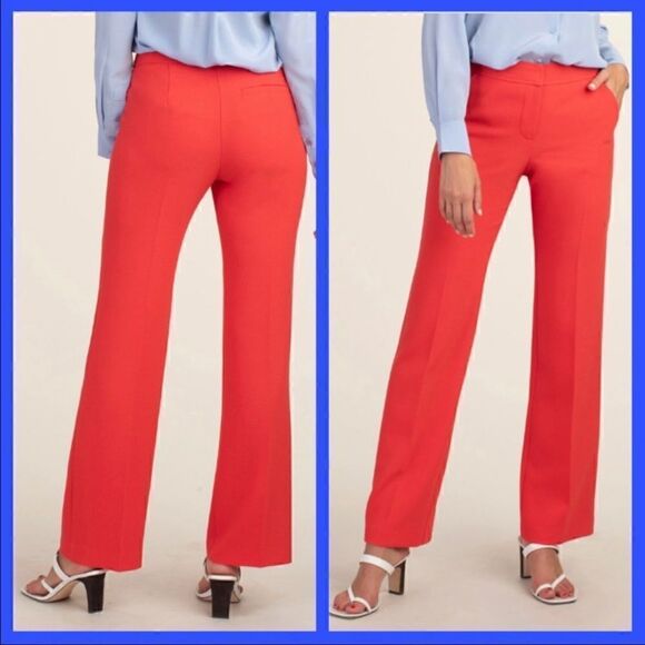 TRINA TURK RED KICK FLARE DANNO PANT 0 - Picture 1 of 6